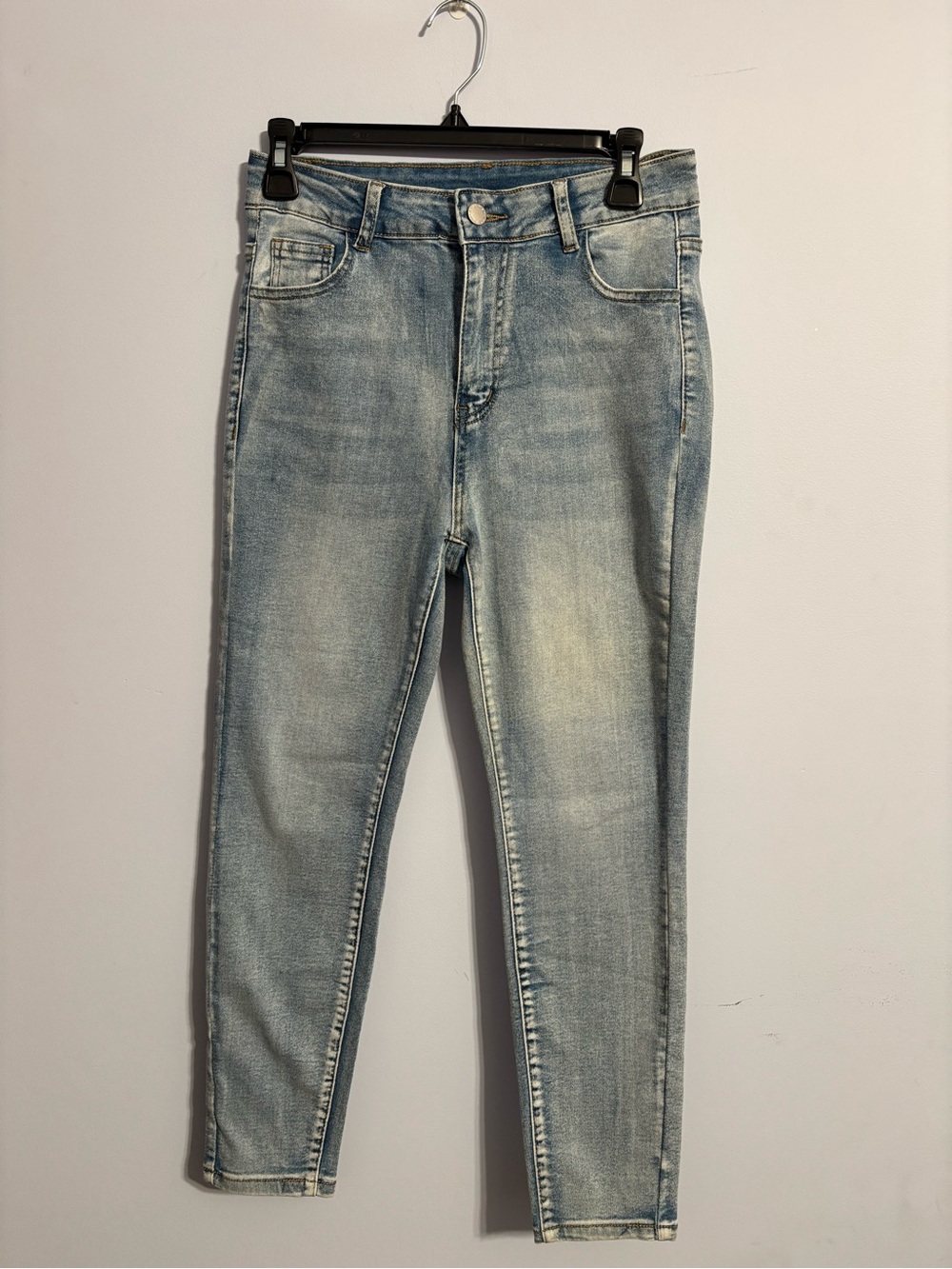 SHEIN petite medium Light Wash Skinny Jeans